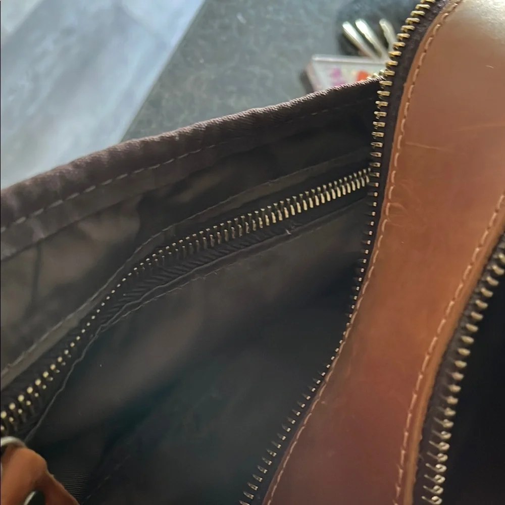 🍾🥂Host pick🎉NWOT waxed canvas & leather Men's toiletry Bag - Picture 5 of 10